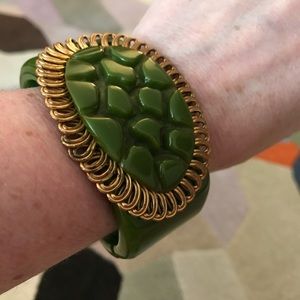 Vintage Carved Bakelite Clamper Bracelet